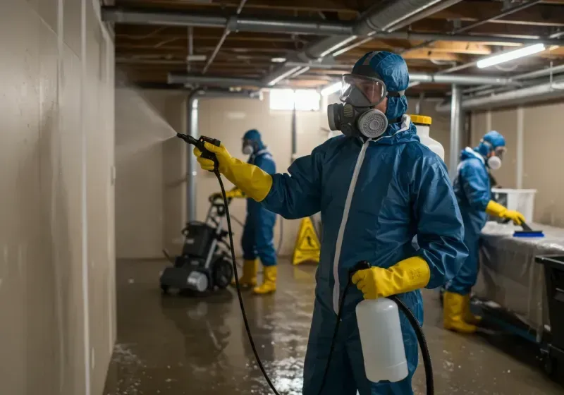 Basement Sanitization and Antimicrobial Treatment process in Eagle River, AK